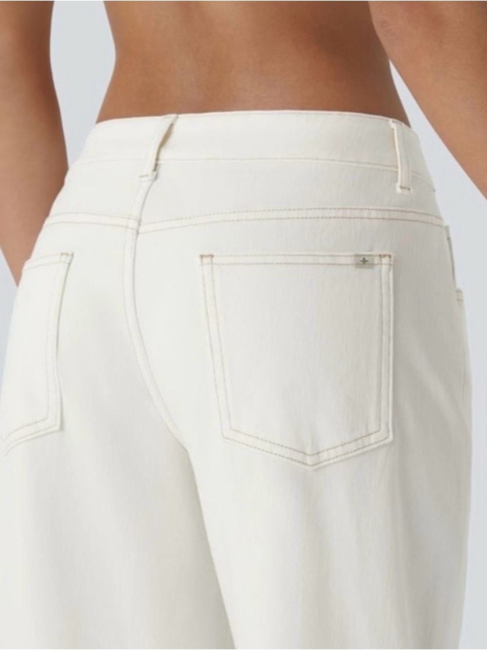 Title: Halara Flex™ High Waisted Wide Leg Jeans Beige Med Petite - Picture 2 of 8